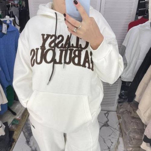 Худи Karon (S-L) 5814 white (зима) Karon 5814 white