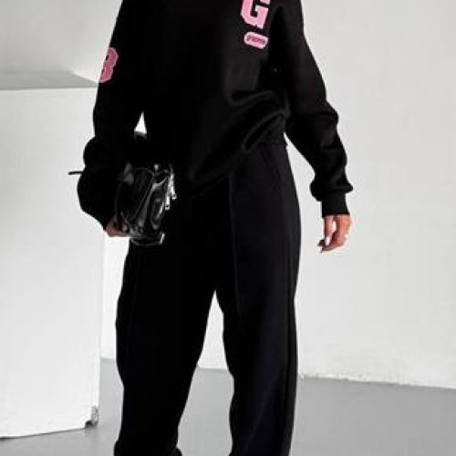 Костюм спорт Karon (S-L) 03 black (зима) Karon 03 black