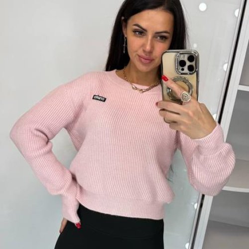 Свитер Lora (42-48) LR712 pink (деми) Lora LR712 pink