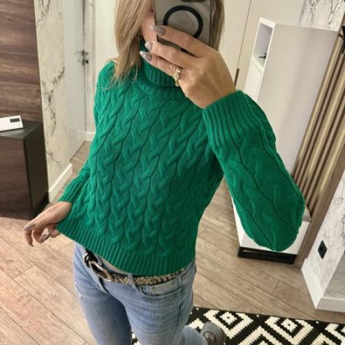 Свитер Lora (46-48) LR729 green (деми) Lora LR729 green