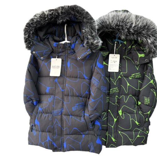 Куртка Farbique (8-16) F373 black-blue (зима) Farbique F373 black-blue