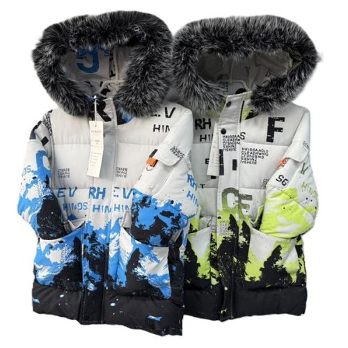 Куртка Farbique (4-12) F375 white-blue (зима) Farbique F375 white-blue