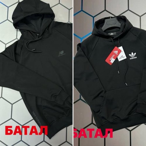 Худи Alex Clothes (S-2XL) 13028 black-white (деми) Alex Clothes 13028 black-white
