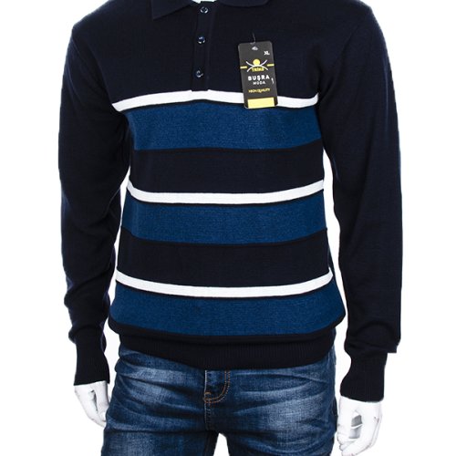 Свитер Abdo (M-2XL) Гудзик 8 d.blue (зима) Abdo Гудзик 8 d.blue