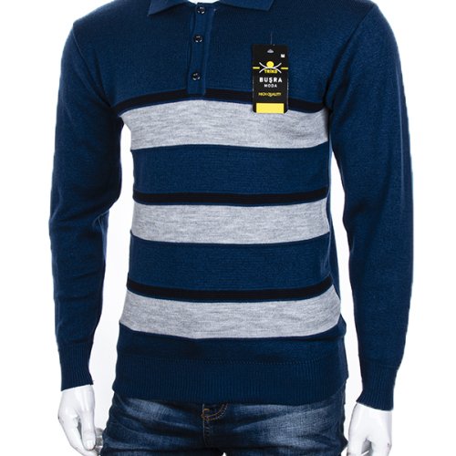 Свитер Abdo (M-2XL) Гудзик 10 blue (зима) Abdo Гудзик 10 blue