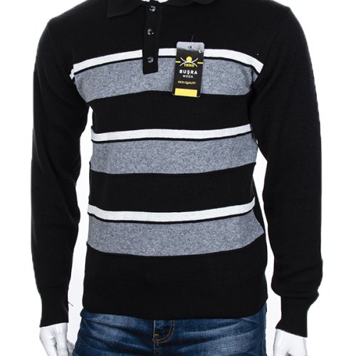 Свитер Abdo (M-2XL) Гудзик 11 black (зима) Abdo Гудзик 11 black