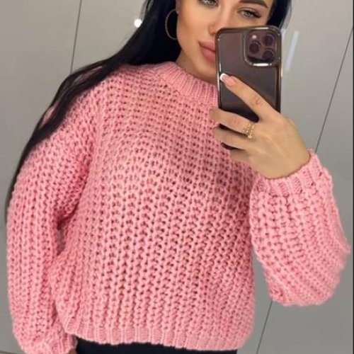 Свитер Lora (42-48) LR765 pink (зима) Lora LR765 pink