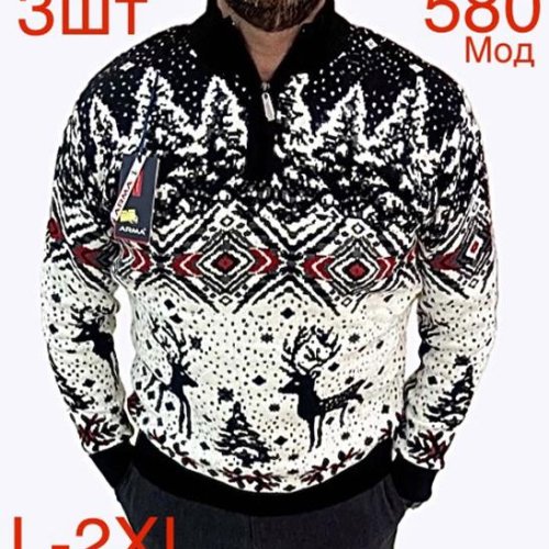 Свитер Надийка (L-2XL) ND328-580 black (зима) Надийка ND328-580 black