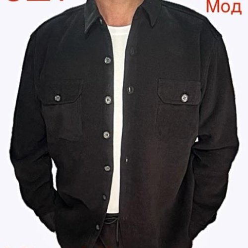 Рубашка Надийка (XL-5XL) ND407-041 black (зима) Надийка ND407-041 black
