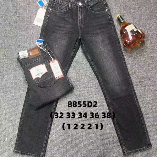 Джинсы God Baron (32-38) 8855D2 black (деми) God Baron 8855D2 black