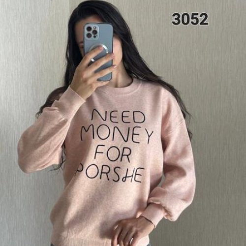 Свитер FSN (46-50) 3052 pink (зима) FSN 3052 pink