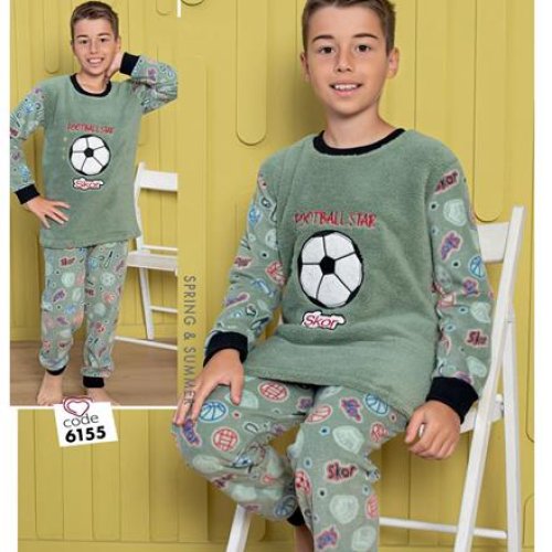 Пижама Disneyopt kids (5-8) 6155 green (зима) Disneyopt kids 6155 green