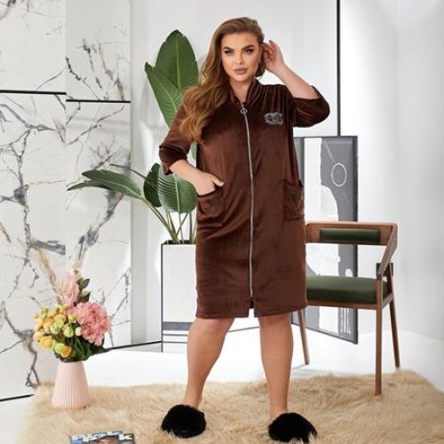 Халат Romeo life (50-64) 1020-13 brown (деми) Romeo life 1020-13 brown