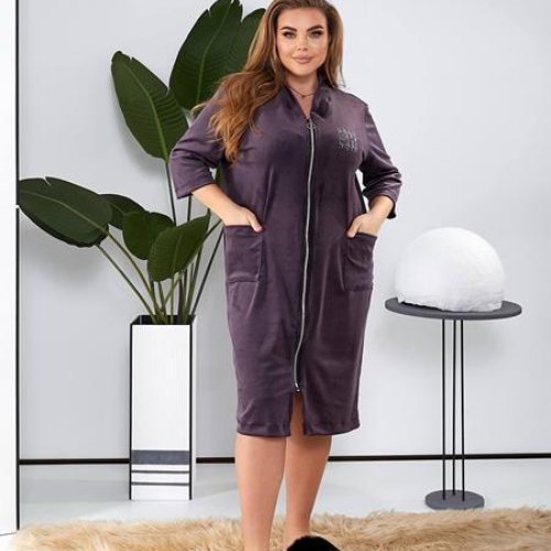 Халат Romeo life (50-64) 1020-3 d.grey (деми) Romeo life 1020-3 d.grey