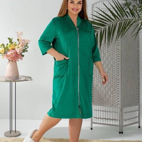 Халат Romeo life (50-64) 1020-7 green (деми) Romeo life 1020-7 green