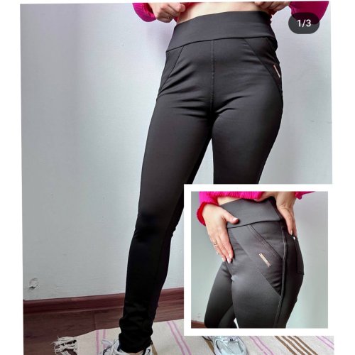 Лосины Sport style (S-XL) 744 black (зима) Sport style 744 black