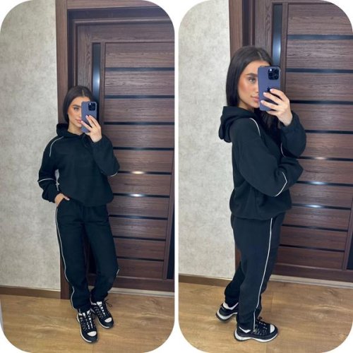 Костюм спорт Valentina (42-48) 092 black (зима) Valentina 092 black