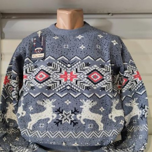 Свитер Panda (3XL-5XL) 1444 grey (зима) Panda 1444 grey