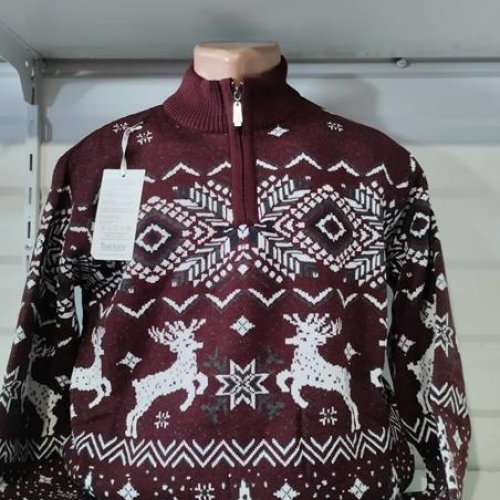 Свитер Panda (3XL-5XL) 1449 wine (зима) Panda 1449 wine