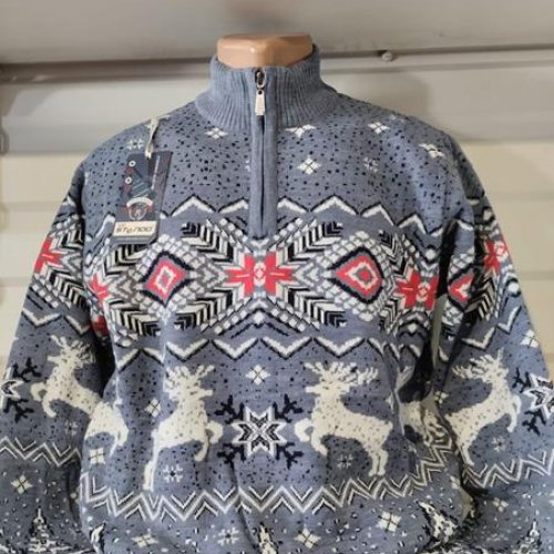 Свитер Panda (3XL-5XL) 1452 grey (зима) Panda 1452 grey