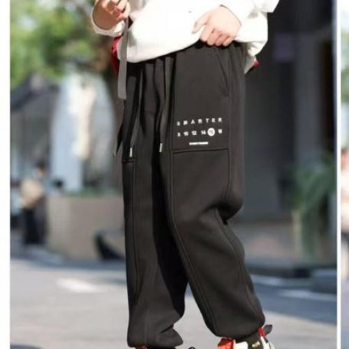 Штаны спорт Delfinka (116-140) 88210 black (зима) Delfinka 88210 black