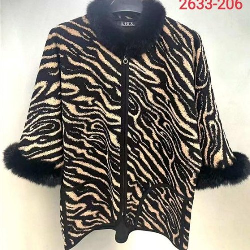 Кофта LIDA (52-62) 2633-206 black-beige (деми) LIDA 2633-206 black-beige