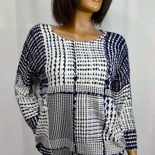 Свитер LIDA (3XL-4XL) 7603 white-black (деми) LIDA 7603 white-black
