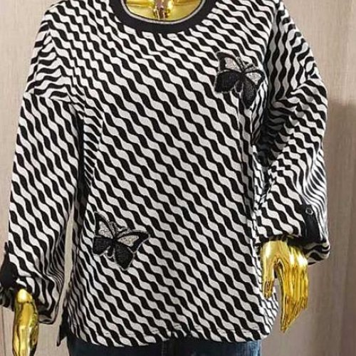 Свитер LIDA (52-62) 8010-1 white-black (деми) LIDA 8010-1 white-black