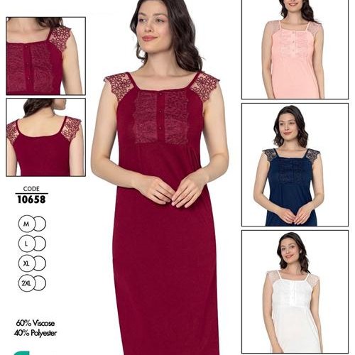 Ночнушка Cotpark (M-2XL) 10658 navy (лето) Cotpark 10658 navy