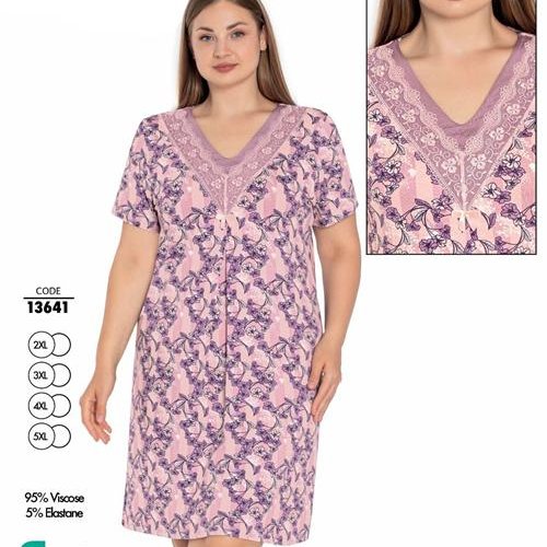 Ночнушка Cotpark (2XL-5XL) 13641 pink (лето) Cotpark 13641 pink