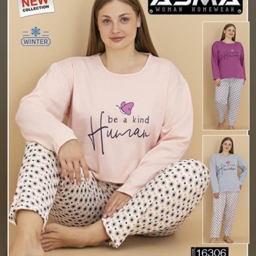 Пижама HomeWear (L-4XL) 16306 mix (зима) HomeWear 16306 mix
