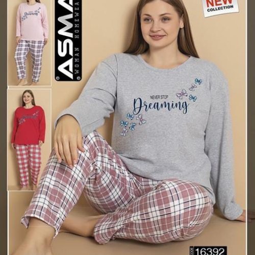 Пижама HomeWear (L-4XL) 16392 mix (зима) HomeWear 16392 mix