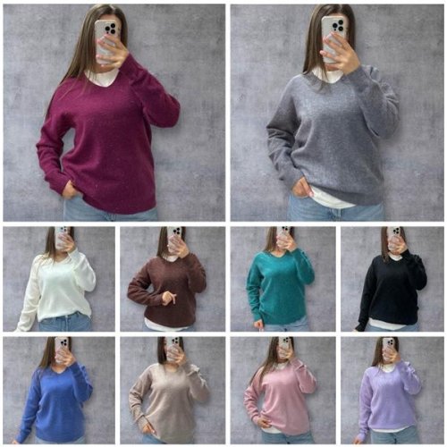 Свитер Elena&Vika (46-52) 25515 grey (зима) Elena&Vika 25515 grey