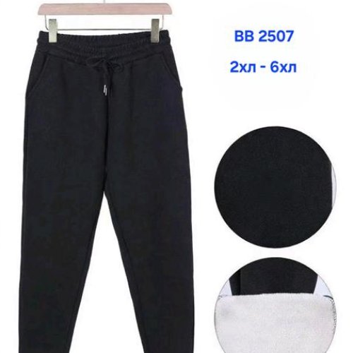 Штаны спорт Hoan (44-56) BB2507 black (зима) Hoan BB2507 black