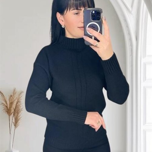 Свитер LeVisha (46-50) 25413 black (зима) LeVisha 25413 black