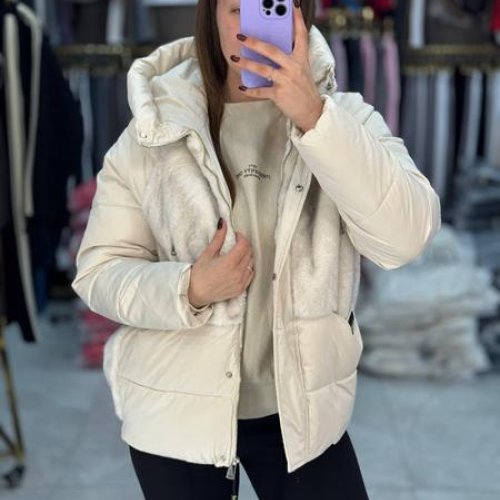 Куртка Modnulya (42-46) 9062 beige (зима) Modnulya 9062 beige