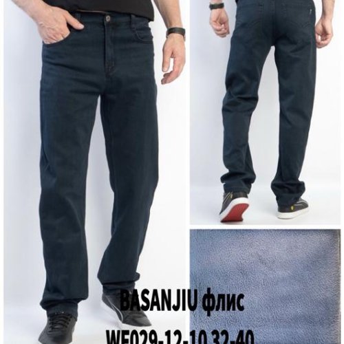 Джинсы Basanjiu (32-42) WF029-12-10 blue (зима) Basanjiu WF029-12-10 blue