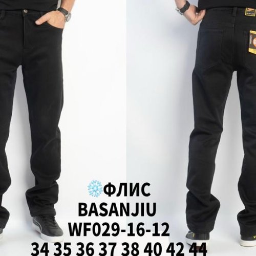 Джинсы Basanjiu (34-44) WF029-16-12 black (зима) Basanjiu WF029-16-12 black