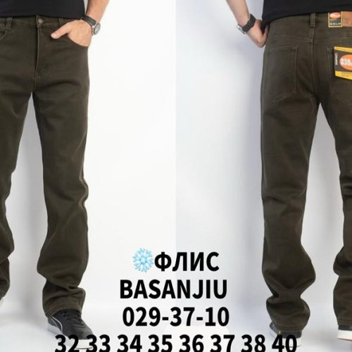 Джинсы Basanjiu (30-40) WF029-37-10 khaki (зима) Basanjiu WF029-37-10 khaki