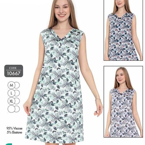 Ночнушка Cotpark (M-XL) 10667 grey (лето) Cotpark 10667 grey