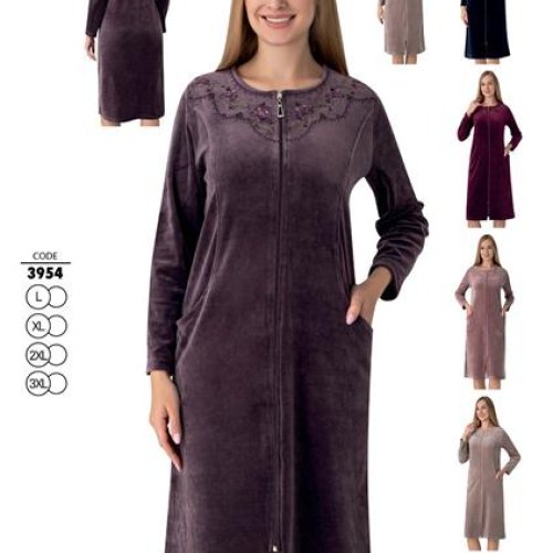 Халат Cotpark (L-3XL) 3954 wine (деми) Cotpark 3954 wine