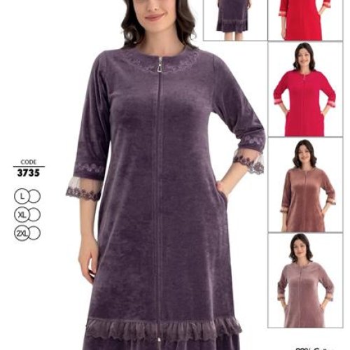 Халат Cotpark (L-2XL) 3735 red (деми) Cotpark 3735 red