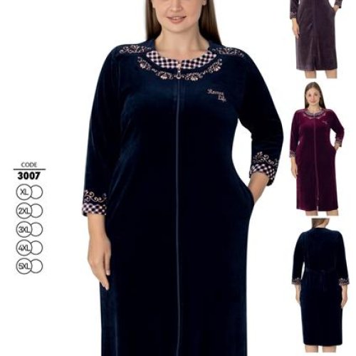 Халат Cotpark (XL-5XL) 3007 wine (деми) Cotpark 3007 wine
