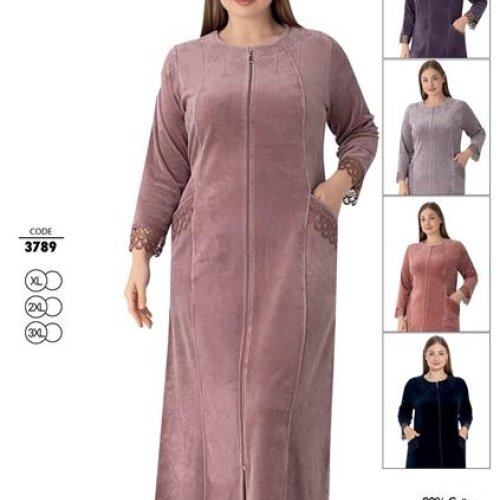 Халат Cotpark (XL-3XL) 3789 purple (деми) Cotpark 3789 purple