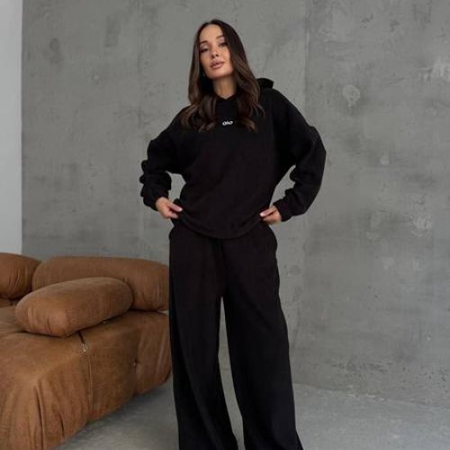 Костюм спорт Modnulya (42-48) 1671 black (зима) Modnulya 1671 black