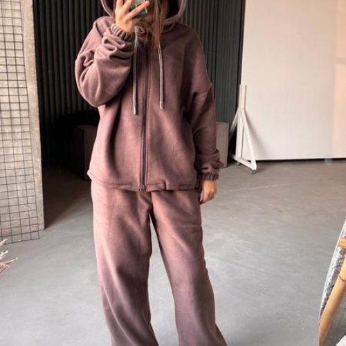 Костюм спорт Femzone (42-58) 1153 d.beige (зима) Femzone 1153 d.beige