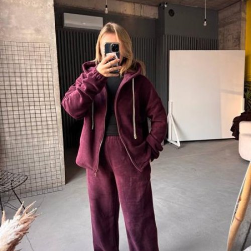 Костюм спорт Femzone (42-58) 1153 wine (зима) Femzone 1153 wine