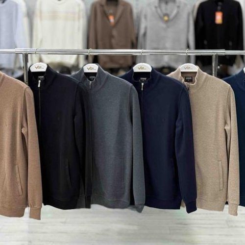 Кофта Vip Stendo (M-2XL) 3903 d.beige (деми) Vip Stendo 3903 d.beige