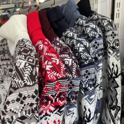 Свитер Vip Stendo (M-XL) VS1673 red (зима) Vip Stendo VS1673 red