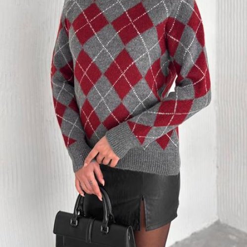 Свитер Lora (one size) LR841 grey (зима) Lora LR841 grey